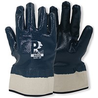 Pred Radon Heavy Duty Nitrile Coated Safety Gloves 1 Pair Blue 10 (Pack of 10)