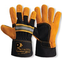 Predator Signature Tiger Rigger Gloves 1 Pair Gold 10 (Pack of 10)