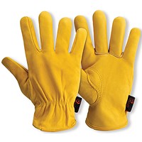 Supreme Hide Drivers Glove 1 Pair Gold 10 (Pack of 10)