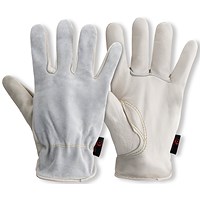 Standard Hide Drivers Glove 1 Pair Ivory 10 (Pack of 10)