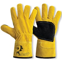 Pred4 Signature Split Leather Glove Gold 10 (Pack of 10)