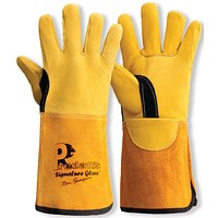 Predator Signature Deerskin Tig Gauntlet 1 Pair Gold 10