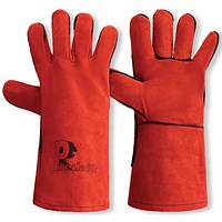 Predator Lightning Split Leather Mig Gauntlet 1 Pair Red 11 (Pack of 10)