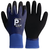 Pred Arctic Watersafe Thermal Gloves 1 Pair Blue 10 (Pack of 10)