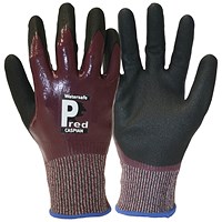 Pred Caspian Watersafe Cut F Safety Gloves 1 Pair Dark Brown/Black 8 (Pack of 10)