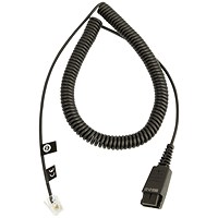 Jabra Quick Disconnect (QD) to Modular RJ9 Coiled Cord 2m 8800-01-01