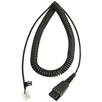 Jabra Quick Disconnect (QD) to Modular RJ9 Coiled Cord for Nortel Handsets 8800-01-19