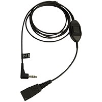 Jabra Quick Disconnect (QD) Cord to 3.5mm Jack Cord with Answer/End/Mute Function 8735-019