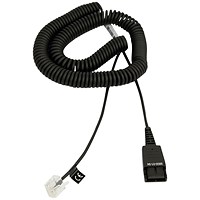 Jabra Quick Disconnect (QD) to Modular RJ45 Coiled Cord for Siemens Openstage Series 2m 8800-01-94
