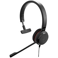 Jabra Evolve 30 II Monaural Corded Headset USB-A 3.5mm Jack Microsoft Teams Version 5393-823-309