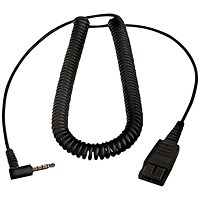 Jabra Quick Disconnect (QD) to 3.5mm Jack Cable with Answer/End Button for Smartphones 8800-00-103