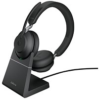 Jabra Evolve2 65 Stereo USB-C Headset with Charging Stand Microsoft Teams Version 26599-999-889