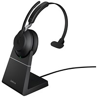 Jabra Evolve2 65 Monaural USB-C Headset with Charging Stand Unified Communication 26599-889-889