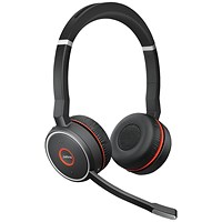 Jabra Evolve 75 SE UC Stereo Wireless Headset, Link 380, USB-A, Bluetooth Adapter and Charging Stand