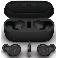 Jabra Evolve2 Wireless Bluetooth Ear Buds, USB-A, UC with Wireless Charging Pad