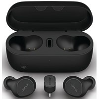 Jabra Evolve2 Wireless Bluetooth Ear Buds, USB-C, MS with Wireless Charging Pad Jabra Evolve2 Wireless Bluetooth Ear Buds, USB-C, MS with Wireless Charging Pad