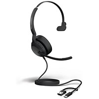Jabra Evolve2 50 USB C/A MS Mono Headset 25089-899-799 Jabra Evolve2 50 USB C/A MS Mono Headset 25089-899-799
