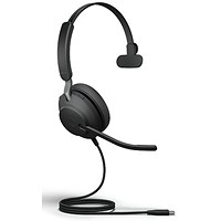 Jabra Evolve2 40 SE Monaural Wired Headset, USB-C, UC Version