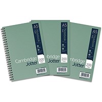Cambridge Jotter Wirebound Notebook, A5, Ruled, 200 Pages, Pack of 3 Cambridge Jotter Wirebound Notebook, A5, Ruled, 200 Pages, Pack of 3