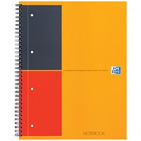 Oxford Wirebound Classic Notebook, A4, Ruled & Perforated, 160 Pages, Multicoloured