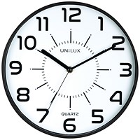 Unilux Pop Battery Clock Black