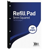 Hamelin 5mm Squared Refill Pad A4 80 Sheet (Pack of 5)
