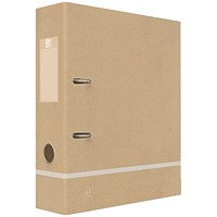 Oxford Touareg A4 Lever Arch File, 80mm Spine, Kraft Natural Oxford Touareg A4 Lever Arch File, 80mm Spine, Kraft Natural