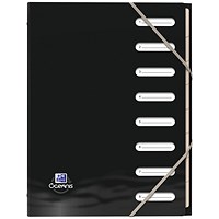 Oxford Oceanis 8-Part Sorting File, A4, Black Oxford Oceanis 8-Part Sorting File, A4, Black