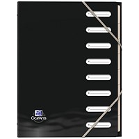 Oxford Oceanis 8-Part Sorting File, A4, Black