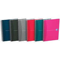 Oxford Office Soft Cover Wirebound Notebook, A5, Random Colour, Pack of 5 Oxford Office Soft Cover Wirebound Notebook, A5, Random Colour, Pack of 5