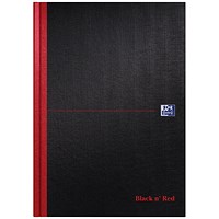 Black n' Red Casebound Hardback Notebook, A4, Ruled, 192 Pages, Pack of 2