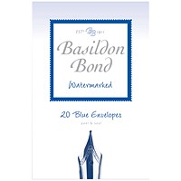 Basildon Bond Envelopes, Peel and Seal, Blue, 95 x 143mm, 10 Packs of 20