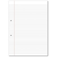 Hamelin Loose Leaf Paper 6mm Lined 1000 Page Punched 2 Hole A4 (Pack of 5)