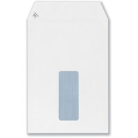 Plus Fabric C5 Pocket Envelopes, Window, Self Seal, 120gsm, White, Pack of 500 Plus Fabric C5 Pocket Envelopes, Window, Self Seal, 120gsm, White, Pack of 500