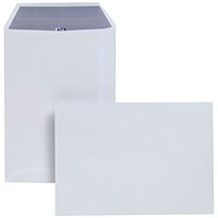 Plus Fabric C5 Pocket Envelopes, Self Seal, 120gsm, White, Pack of 250