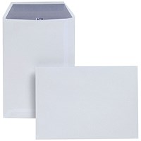 Plus Fabric C5 Pocket Envelopes, Self Seal, 120gsm, White, Pack of 500
