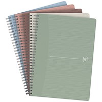 Oxford My Style Wirebound Notebook, A5, 180 Pages, Ruled with Margin, Assorted Colours, Pack of 5