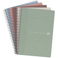 Oxford My Style Wirebound Notebook, A4, 180 Pages, Ruled with Margin, Assorted Colours, Pack of 5