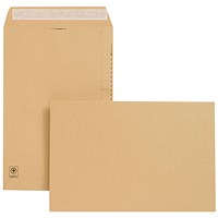 New Guardian Heavyweight Pocket Envelopes, 381x254mm, Manilla, Peel and Seal, 130gsm, Pack of 125