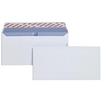 Plus Fabric Plain DL Envelopes, White, Peel and Seal, 120gsm, Pack of 500