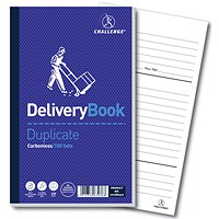 Challenge Carbonless Delivery Note Duplicate Book, 100 Sets, 210x130mm, Pack of 5