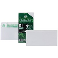 Basildon Bond Recycled DL Envelopes, White, Peel and Seal, 120gsm, Pack of 100