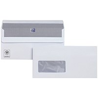 Plus Fabric DL Envelopes, High Window, White, Self Seal, 120gsm, Pack of 500