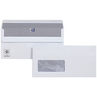 Plus Fabric DL Envelopes, High Window, White, Press Seal, 120gsm, Pack of 500