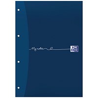 Oxford My Notes Headbound Refill Pad, A4, Ruled with Margin, 160 Pages, Blue, Pack of 5