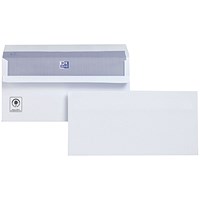 Plus Fabric Plain DL Wallet Envelopes, White, Self Seal, 120gsm, Pack of 250