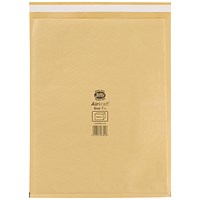 Jiffy Airkraft No.7 Bubble Bag Envelopes, 340x445mm, Gold, Pack of 50