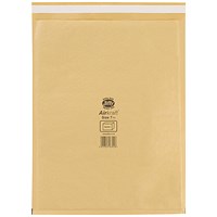 Jiffy Airkraft No.7 Bubble Bag Envelopes, 340x445mm, Gold, Pack of 50