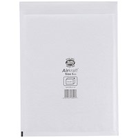 Jiffy Airkraft No.5 Bubble Lined Postal Bags, 260x345mm, Peel & Seal, White, Pack of 10