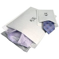 Jiffy Airkraft No.000 Bubble Lined Postal Bags, 90x145mm Peel & Seal, White, Pack of 200